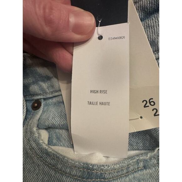 Abercrombie Jeans The Dad High Rise Curve Love, Ripped Wash 26/2S Distressed - Picture 10 of 14